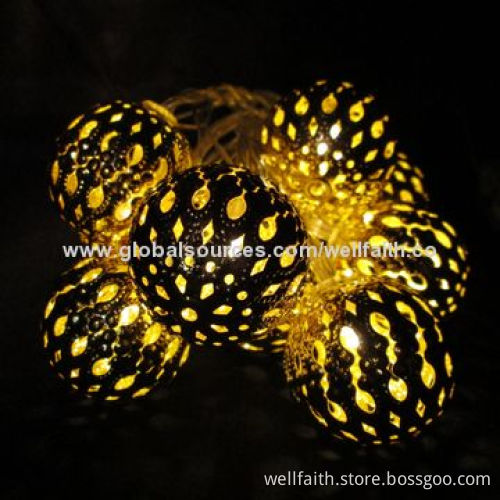 Holiday/Party Decorated LED Cotton Ball String Lights with Patio Decorated, 0.06W Rated Power